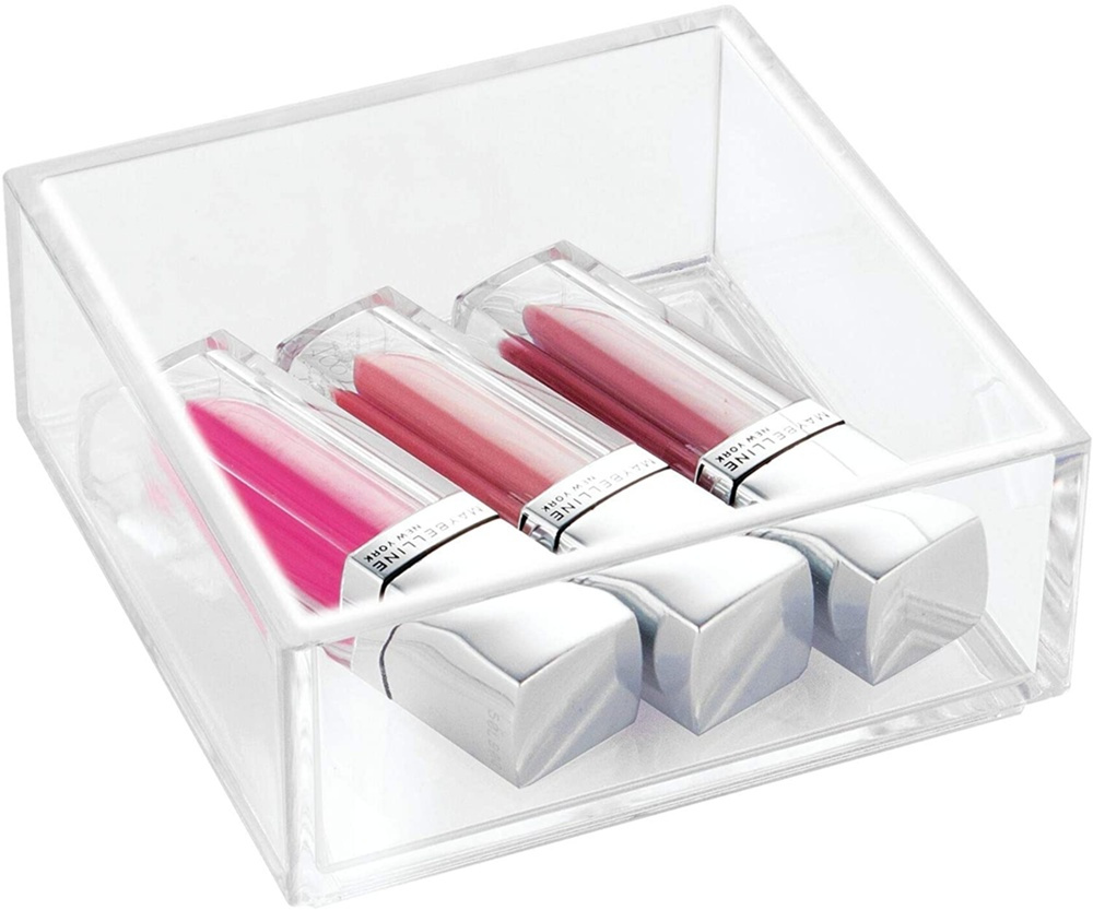 Förvaringsbricka, Stapelbar, CLARITY ORGANISER SQUARE MINI, 10,2 x 10,2 x H 5 cm, Klar i gruppen Förvaring / Förvaringslådor / Småförvaring hos SmartaSaker.se (40699)