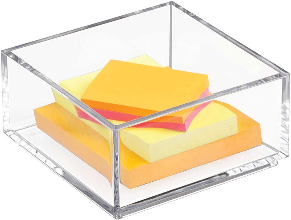 Förvaringsbricka, Stapelbar, CLARITY ORGANISER SQUARE MINI, 10,2 x 10,2 x H 5 cm, Klar i gruppen Förvaring / Förvaringslådor / Småförvaring hos SmartaSaker.se (40699)