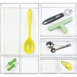 Förvaringsbricka, Stapelbar, Fyrkantig, CLARITY ORGANISER SQUARE, 20,3 x 20,3 x H 5 cm, Klar Förvaringsbricka, Stapelbar, Fyrkantig, CLARITY ORGANISER SQUARE, 20,3 x 20,3 x H 5 cm, Klar