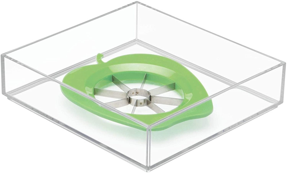 Förvaringsbricka, Stapelbar, Fyrkantig, CLARITY ORGANISER SQUARE, 20,3 x 20,3 x H 5 cm, Klar i gruppen Förvaring / Förvaringslådor / Småförvaring hos SmartaSaker.se (40700)