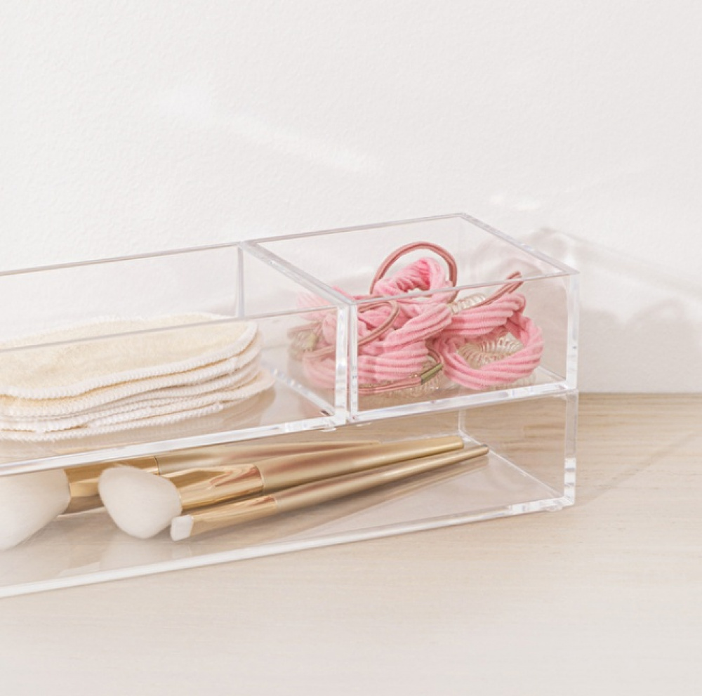 Förvaringsbricka, Stapelbar, Fyrkantig, SELENA ORGANISER XS, 9,6 x 9,6 x H 4,8 cm, Klar i gruppen Förvaring / Förvaringslådor hos SmartaSaker.se (40701)