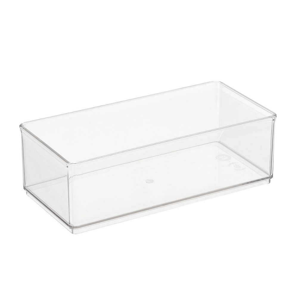Förvaringsburk, THE HOME EDIT LARGE BIN ORGANIZER, 24,1 x 12,1 x H 8,3 cm, Transparent i gruppen Förvaring / Förvaringslådor / Småförvaring hos SmartaSaker.se (40719)