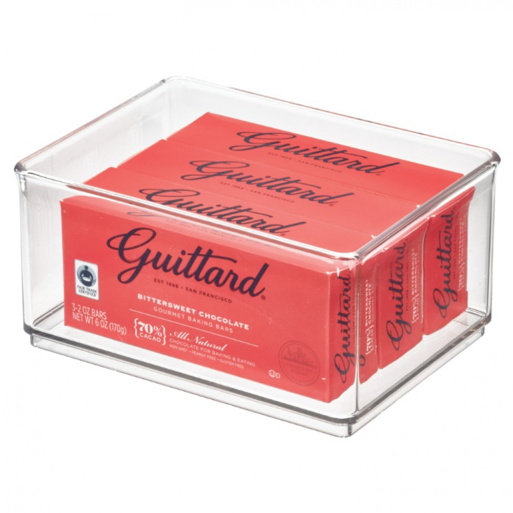 Förvaringsburk, THE HOME EDIT MEDIUM BIN ORGANIZER, 16,5 x 12,1 x H 8,3 cm, Transparent i gruppen Förvaring / Förvaringslådor / Småförvaring hos SmartaSaker.se (40720)