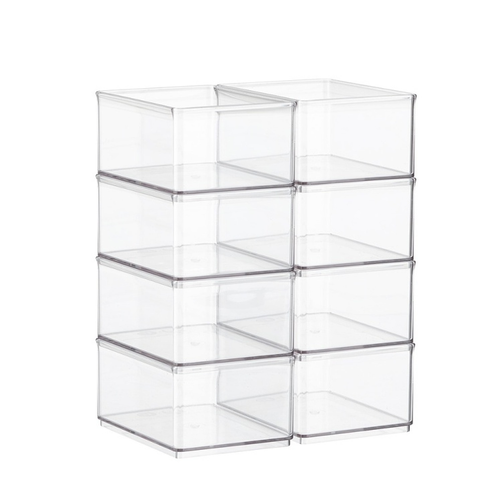 Förvaringsburk, THE HOME EDIT MEDIUM BIN ORGANIZER, 16,5 x 12,1 x H 8,3 cm, Transparent i gruppen Förvaring / Förvaringslådor / Småförvaring hos SmartaSaker.se (40720)