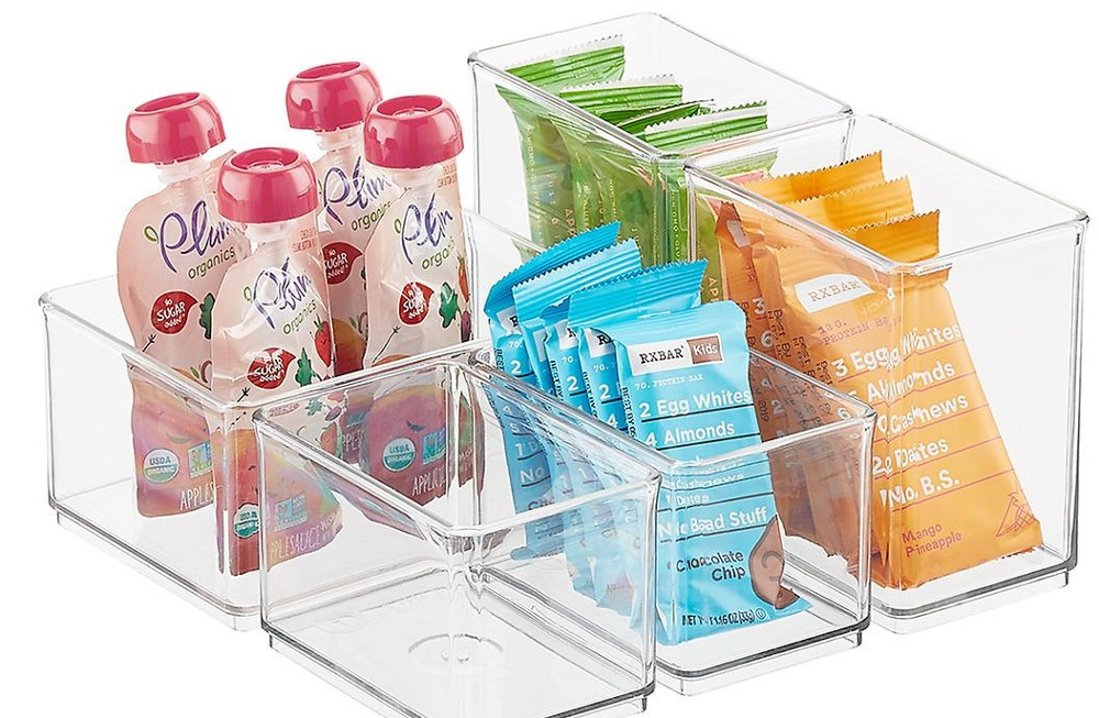 Förvaringsburk, THE HOME EDIT MEDIUM BIN ORGANIZER, 16,5 x 12,1 x H 8,3 cm, Transparent i gruppen Förvaring / Förvaringslådor / Småförvaring hos SmartaSaker.se (40720)
