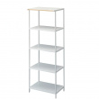 Förvaringshylla i metall, TOWER 5-TIERED RACK, 60 x 46,5 x H 170 cm, Yamazaki, Vit Förvaringshylla i metall, TOWER 5-TIERED RACK, 60 x 46,5 x H 170 cm, Yamazaki, Vit
