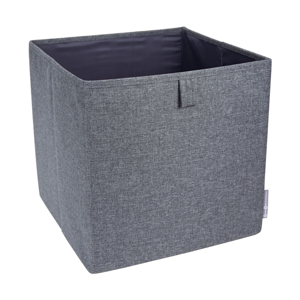 Förvaringskorg i tyg, BIGSO CUBE, 31,5 x H 31,5 cm, Grå i gruppen Förvaring / Förvaringslådor / BigSo förvaringslådor hos SmartaSaker.se (40739)
