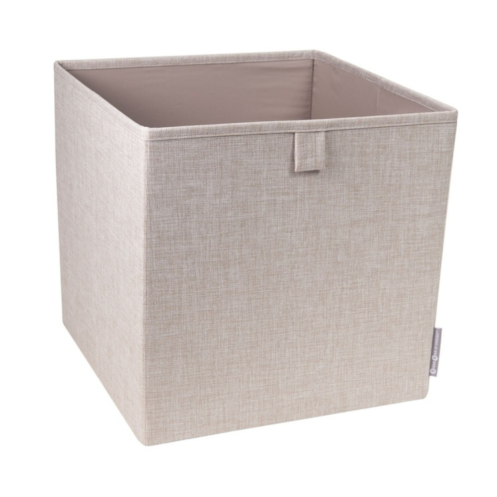 Förvaringskorg i tyg, BIGSO CUBE, 31,5 x H 31,5 cm, Beige i gruppen Förvaring / Förvaringslådor / BigSo förvaringslådor hos SmartaSaker.se (40741)