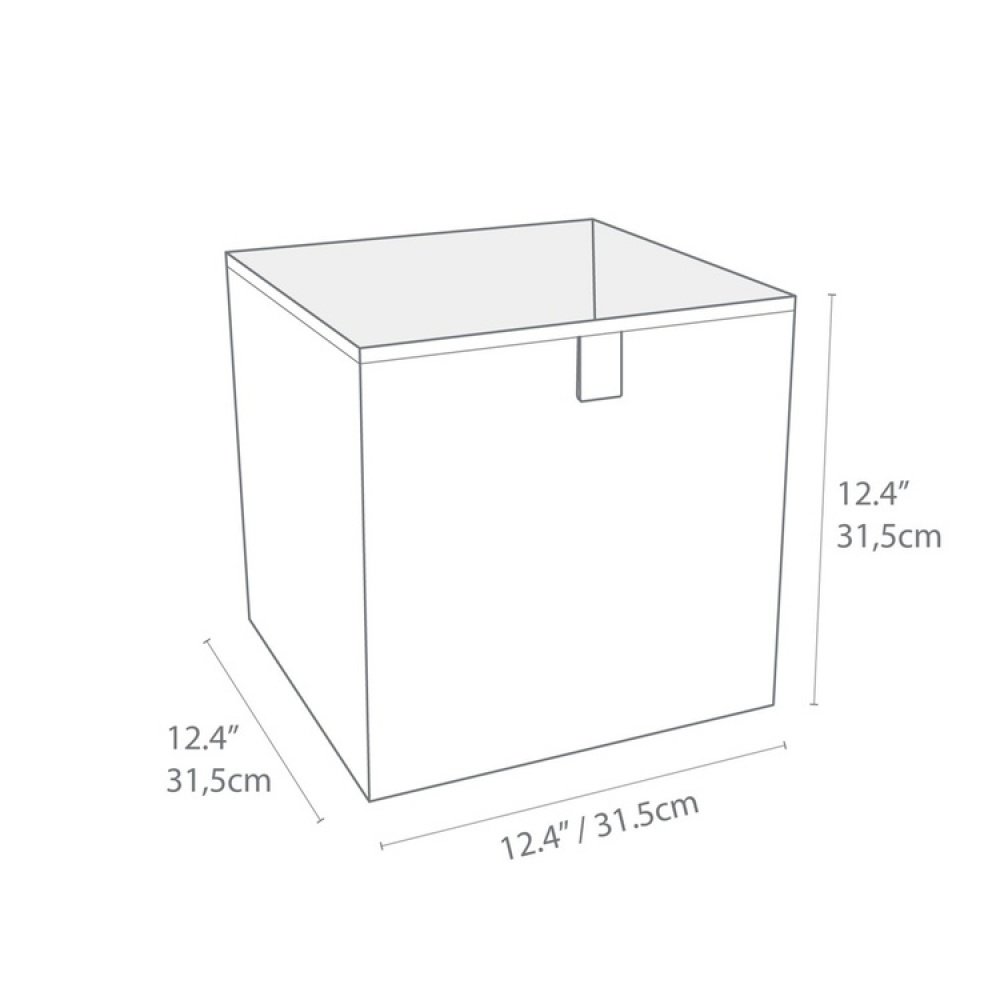 Förvaringskorg i tyg, BIGSO CUBE, 31,5 x H 31,5 cm, Beige i gruppen Förvaring / Förvaringslådor / BigSo förvaringslådor hos SmartaSaker.se (40741)