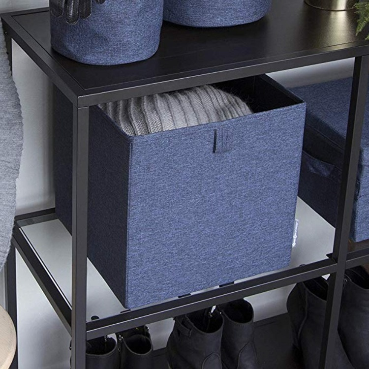 Förvaringskorg i tyg, BIGSO CUBE, 31,5 x H31,5 cm, Blå i gruppen Förvaring / Förvaringslådor hos SmartaSaker.se (40742)