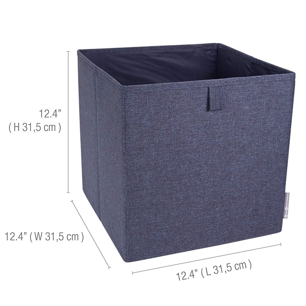 Förvaringskorg i tyg, BIGSO CUBE, 31,5 x H31,5 cm, Blå i gruppen Förvaring / Förvaringslådor hos SmartaSaker.se (40742)