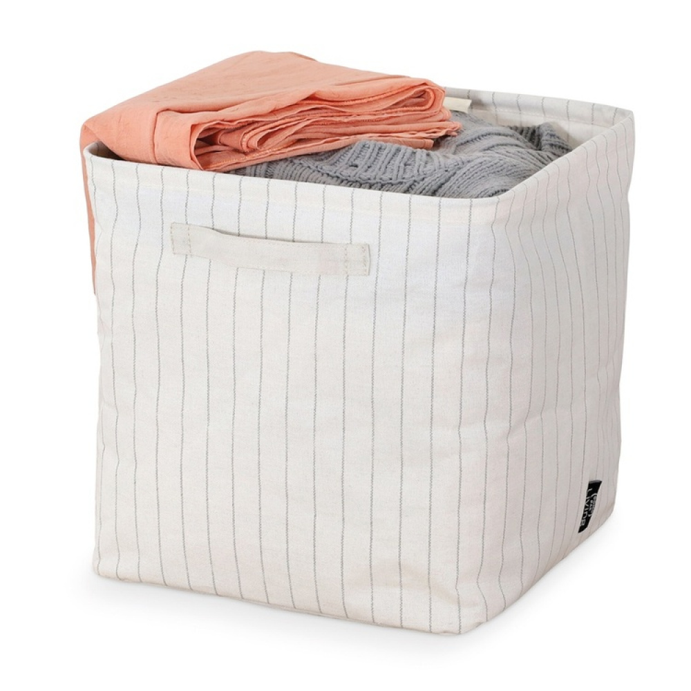 Förvaringskorg i tyg, Fyrkantig, TIVOLI COLLECTION, 30 x 30 x H 30 cm, Off White i gruppen Förvaring / Barnrumsförvaring hos SmartaSaker.se (40747)