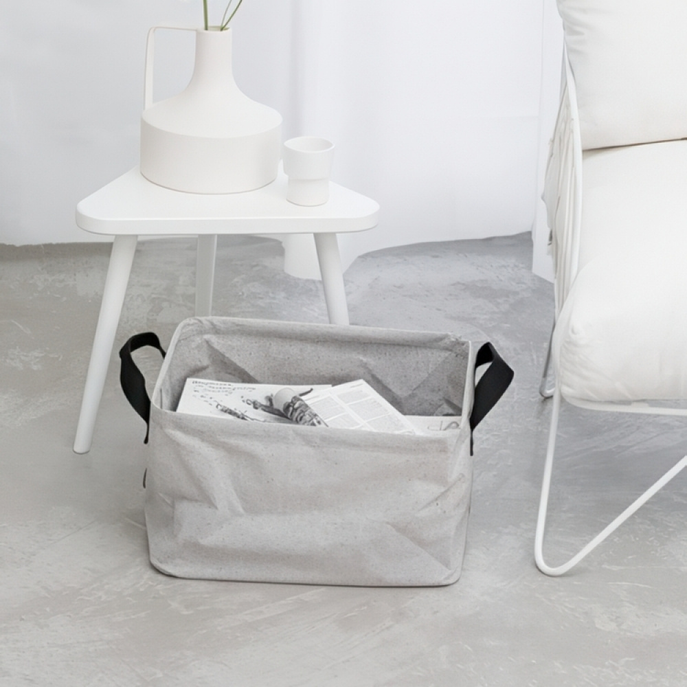 Förvaringskorg i tyg, Hopfällbar, BRABANTIA, 37 x 44 x H 26 cm, Beige-Grå i gruppen Förvaring / Garderobsförvaring / Sorteringslådor hos SmartaSaker.se (40748)