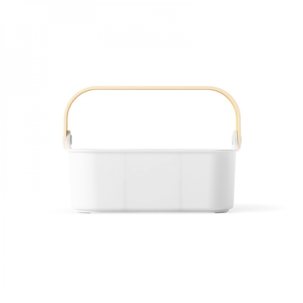 Förvaringskorg med 2 fack, UMBRA BELLWOOD BIN, 29x 17,5 x H 13 cm, Vit / Natur i gruppen Förvaring / Städförvaring och sopsortering / Städkorgar hos SmartaSaker.se (40750)