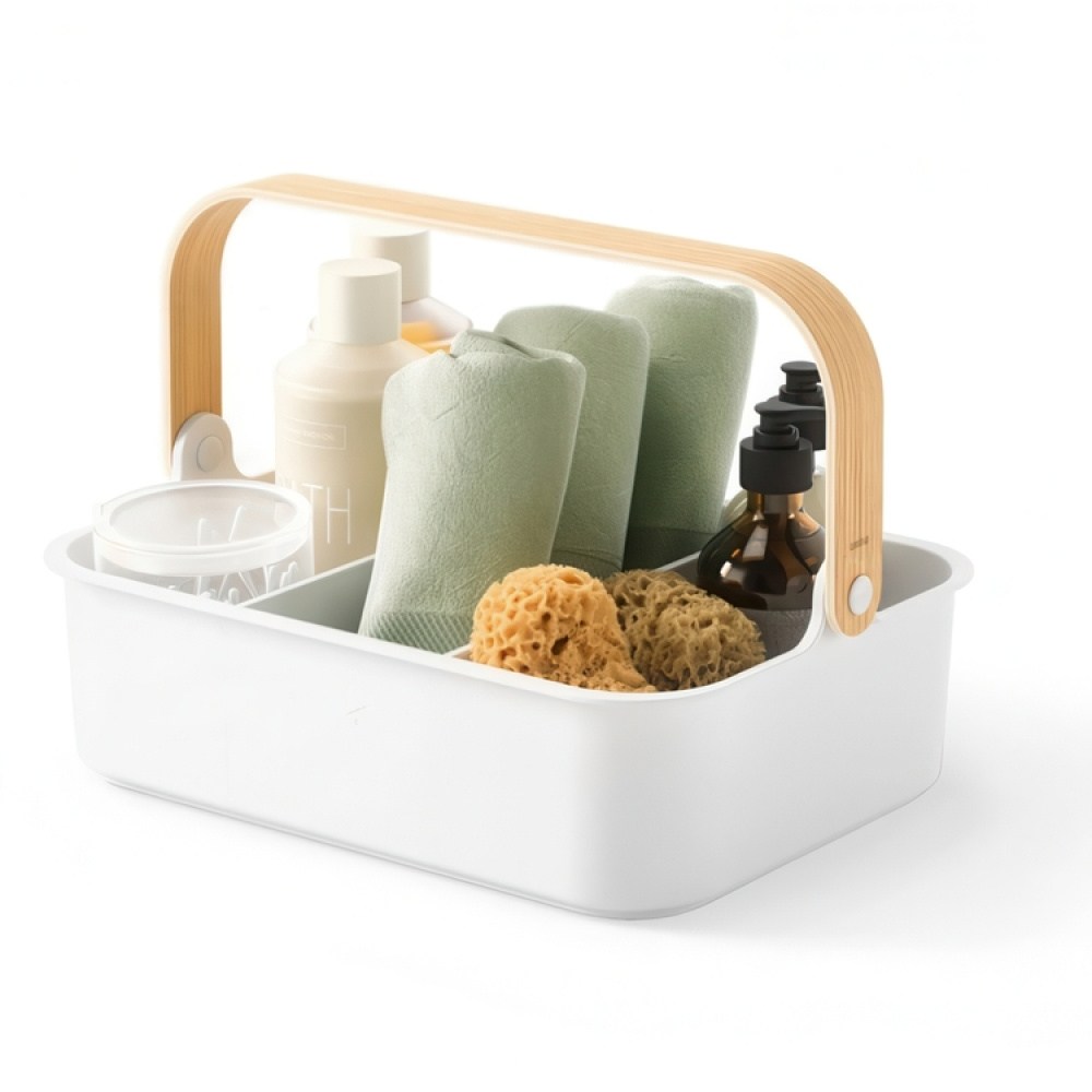 Förvaringskorg med 3 fack, UMBRA LARGE BELLWOOD BIN, 36 x 26 x H 13 cm, Vit / Natur i gruppen Förvaring / Städförvaring och sopsortering / Städkorgar hos SmartaSaker.se (40751)