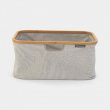 Förvaringskorg med bambukant, Hopfällbar, BRABANTIA, 36 x 54 x H 26,5 cm, Grå / Natur Förvaringskorg med bambukant, Hopfällbar, BRABANTIA, 36 x 54 x H 26,5 cm, Grå / Natur