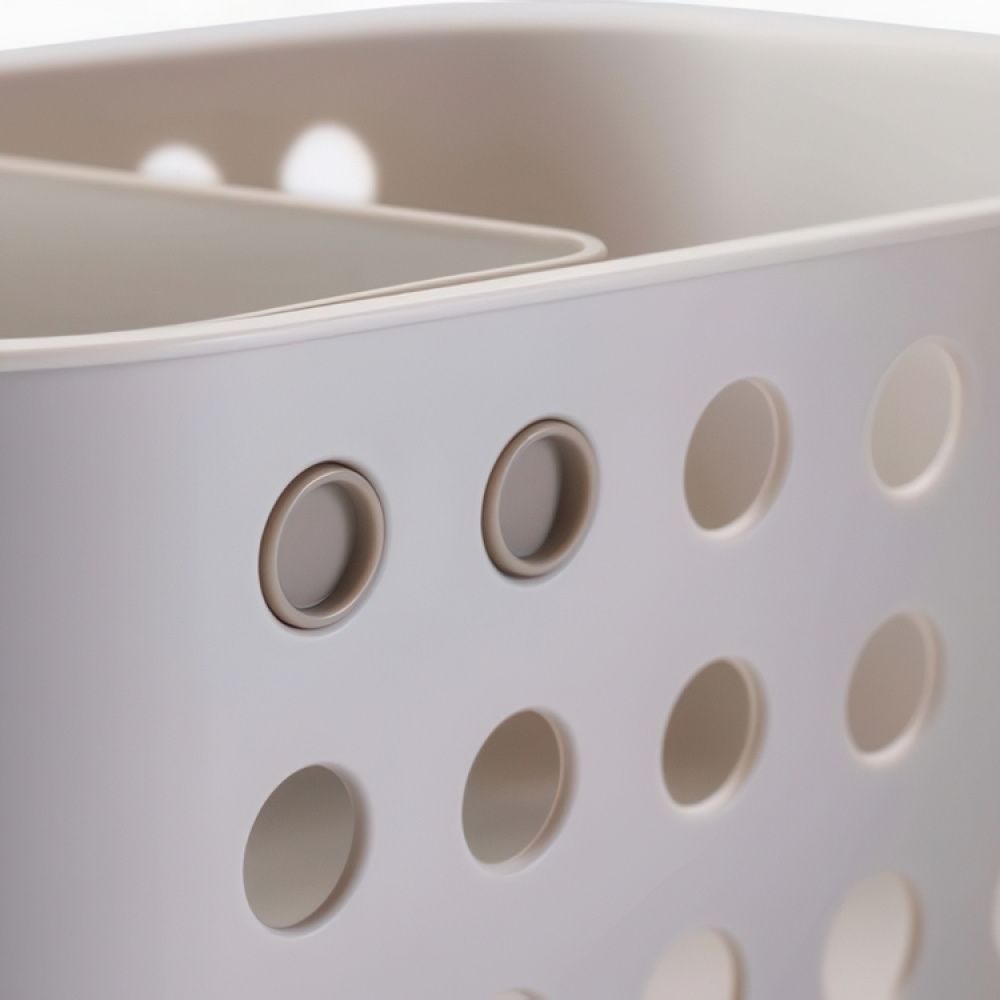 Förvaringskorg med bricka, EASY STORE COMPACT, 18,5 x 29 x H 13,3 cm, Joseph Joseph, Ljusgrå i gruppen Förvaring / Förvaringslådor / JosephJoseph förvaringslådor hos SmartaSaker.se (40754)