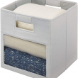 Förvaringskorg med fönster, EVIE CUBE, 27,5 x 27,5 x H 28 cm, Ljusgrå Förvaringskorg med fönster, EVIE CUBE, 27,5 x 27,5 x H 28 cm, Ljusgrå