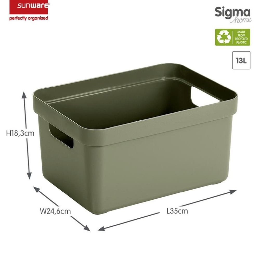 Förvaringskorg, 13 Liter, SIGMA BASKET MEDIUM, 35 x 24,6 x H18,3 cm i gruppen Förvaring / Förvaringslådor hos SmartaSaker.se (40759)
