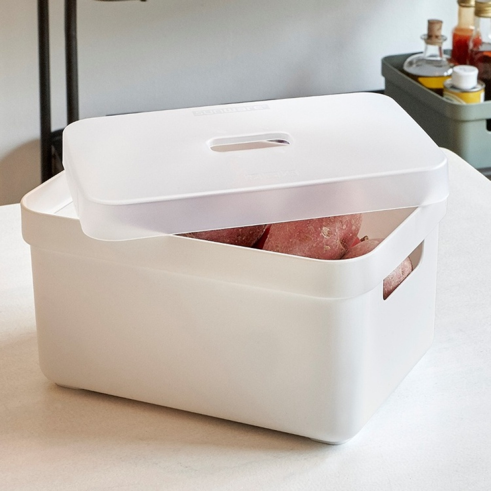 Förvaringskorg, 13 Liter, SIGMA BASKET MEDIUM, 35 x 24,6 x H18,3 cm, Vit i gruppen Förvaring / Förvaringslådor hos SmartaSaker.se (40760)