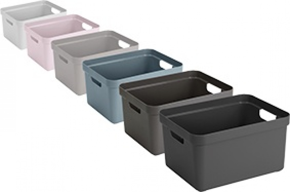 Förvaringskorg, 13 Liter, SIGMA BASKET MEDIUM, 35 x 24,6 x H18,3 cm, Vit i gruppen Förvaring / Förvaringslådor hos SmartaSaker.se (40760)