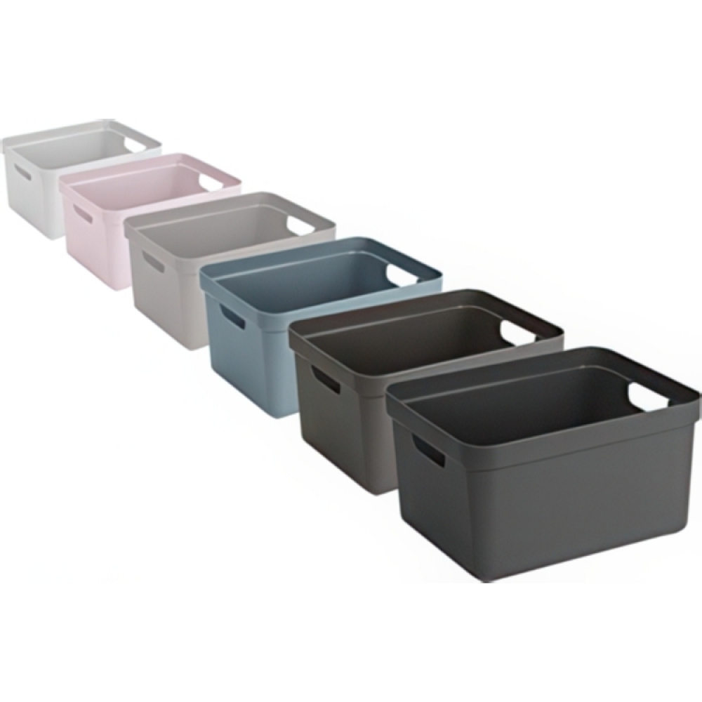 Förvaringskorg, 13 Liter, SIGMA BASKET MEDIUM, 35 x 24,6 x H18,3 cm, Vit i gruppen Förvaring / Förvaringslådor hos SmartaSaker.se (40760)