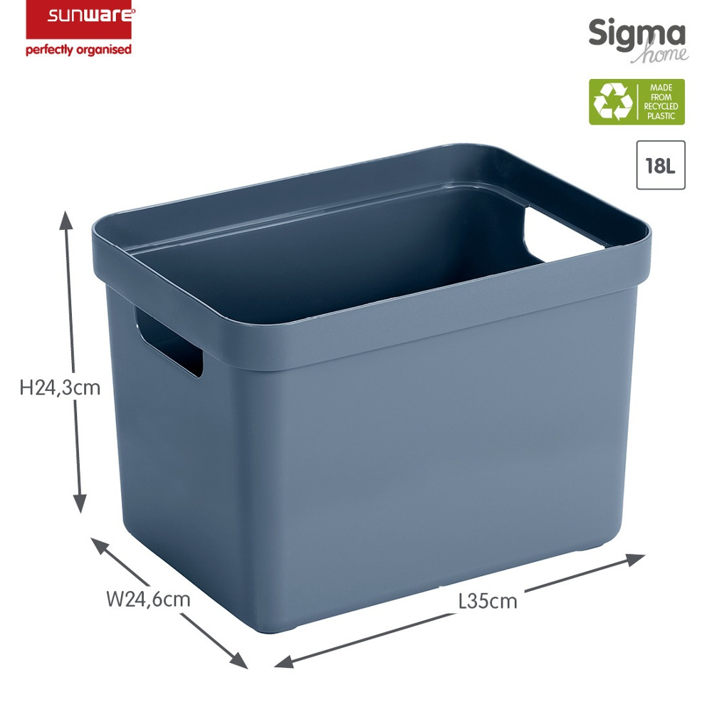 Förvaringskorg, 18 Liter, SIGMA BASKET HIGH, Blå i gruppen Förvaring / Förvaringslådor hos SmartaSaker.se (40761)