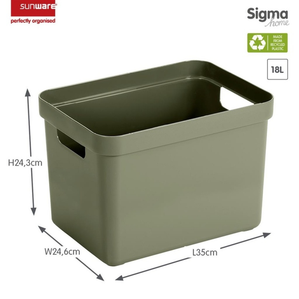 Förvaringskorg, 18 Liter, SIGMA BASKET HIGH, 35 x 24,6 x H24,3 cm i gruppen Förvaring / Förvaringslådor hos SmartaSaker.se (40762)