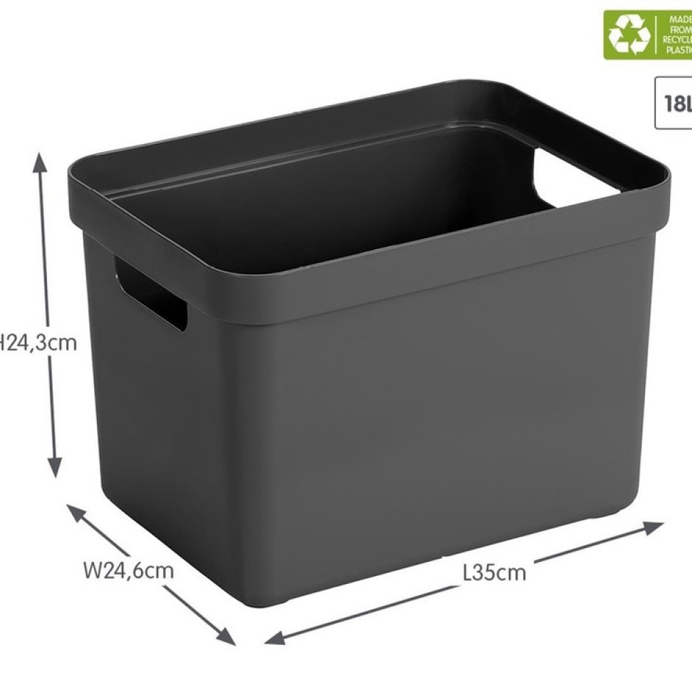 Förvaringskorg, 18 Liter, SIGMA BASKET HIGH, 35 x 24,6 x H24,3 cm i gruppen Förvaring / Förvaringslådor hos SmartaSaker.se (40762)
