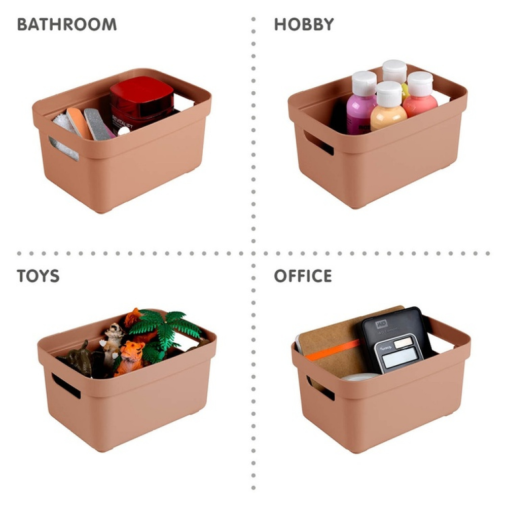 Förvaringskorg, 2,5Liter, SIGMA BASKET MINI, 17,7 x 12,8 x H 9,3 cm, Terakotta i gruppen Förvaring / Förvaringslådor hos SmartaSaker.se (40763)