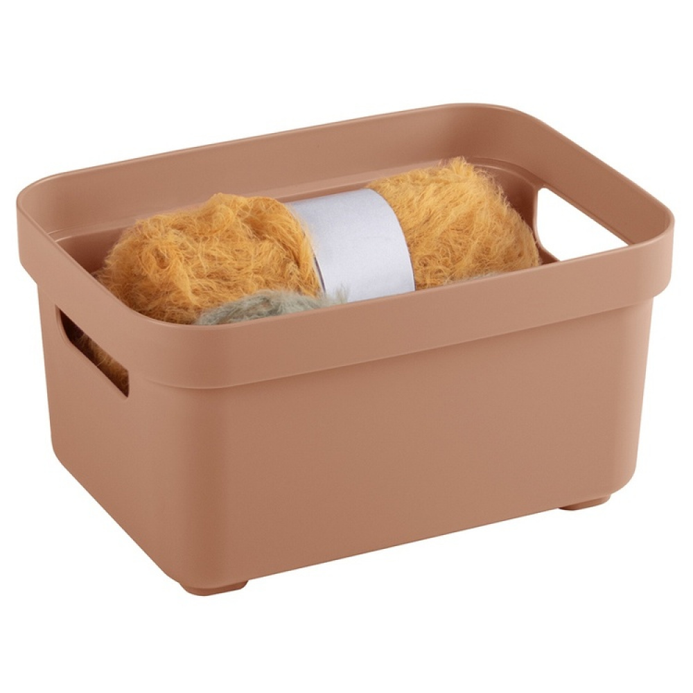 Förvaringskorg, 2,5Liter, SIGMA BASKET MINI, 17,7 x 12,8 x H 9,3 cm, Terakotta i gruppen Förvaring / Förvaringslådor hos SmartaSaker.se (40763)