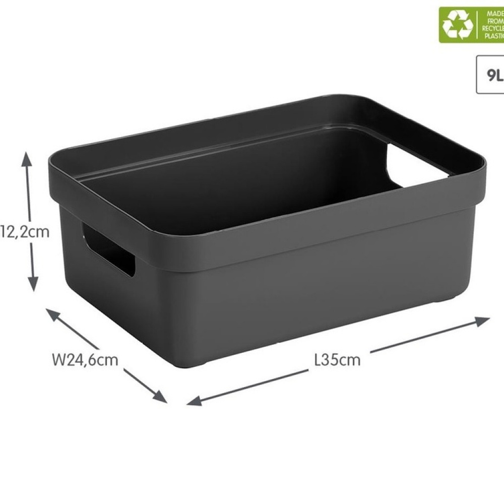 Förvaringskorg, 9 Liter, SIGMA BASKET LOW, 35 x 24,6 x H12,2 cm i gruppen Förvaring / Förvaringslådor hos SmartaSaker.se (40765)