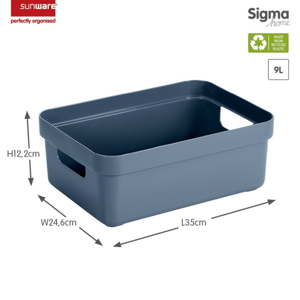 Förvaringskorg, 9 Liter, SIGMA BASKET LOW, 35 x 24,6 x H12,2 cm i gruppen Förvaring / Förvaringslådor hos SmartaSaker.se (40765)