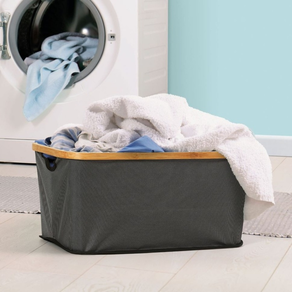 Förvaringskorg, CECTA PER BUCATO, 54 x 34 x H 25 cm, Mörkgrå / Bambu i gruppen Förvaring / Garderobsförvaring / Sorteringslådor hos SmartaSaker.se (40766)
