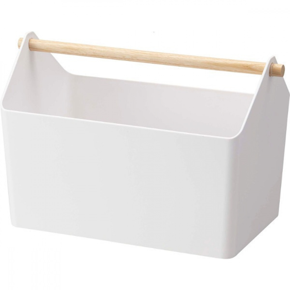 Förvaringskorg, FAVORI, 37 x 21 x H 24 cm, Yamazaki, Vit / Natur i gruppen Förvaring / Förråd- och garageförvaring / Korgar och hinkar hos SmartaSaker.se (40767)