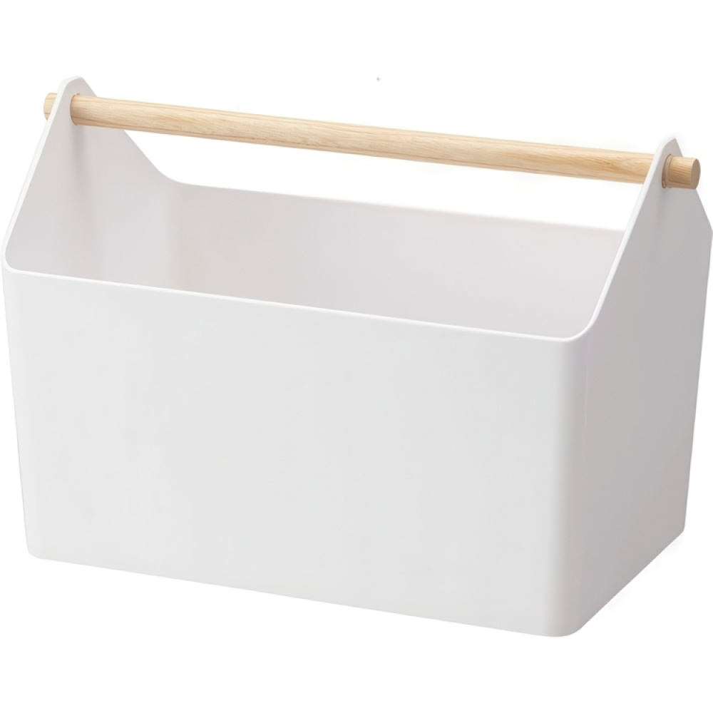 Förvaringskorg, FAVORI, 37 x 21 x H 24 cm, Yamazaki, Vit / Natur i gruppen Förvaring / Förråd- och garageförvaring / Korgar och hinkar hos SmartaSaker.se (40767)
