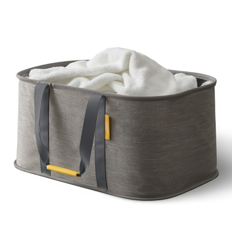 Förvaringskorg, Hopfällbar, HOLD-ALL LAUNDRY BASKET, Joseph Joseph, 53 x 36 x H 25 cm, Grå i gruppen Förvaring / Garderobsförvaring / Sorteringslådor hos SmartaSaker.se (40768)
