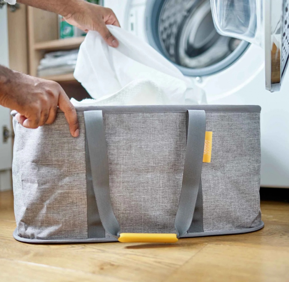 Förvaringskorg, Hopfällbar, HOLD-ALL LAUNDRY BASKET, Joseph Joseph, 53 x 36 x H 25 cm, Grå i gruppen Förvaring / Garderobsförvaring / Sorteringslådor hos SmartaSaker.se (40768)