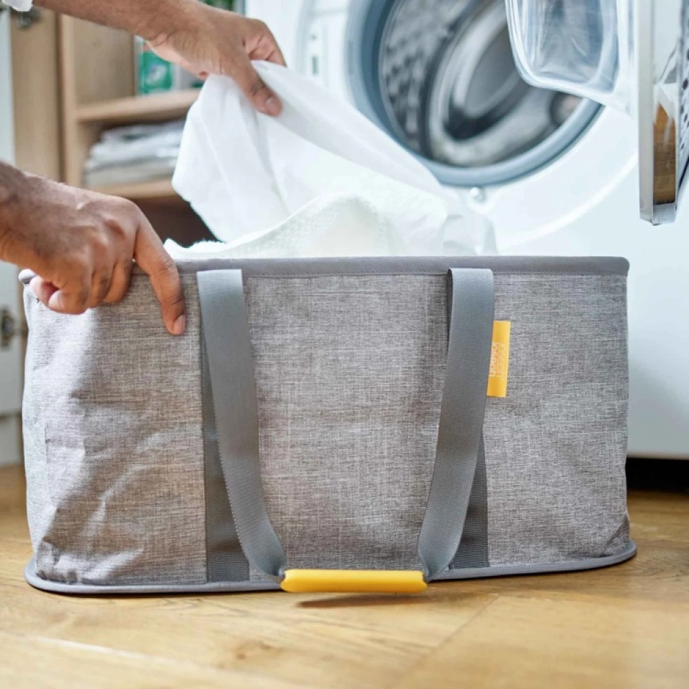 Förvaringskorg, Hopfällbar, HOLD-ALL LAUNDRY BASKET, Joseph Joseph, 53 x 36 x H 25 cm, Grå i gruppen Förvaring / Garderobsförvaring / Sorteringslådor hos SmartaSaker.se (40768)
