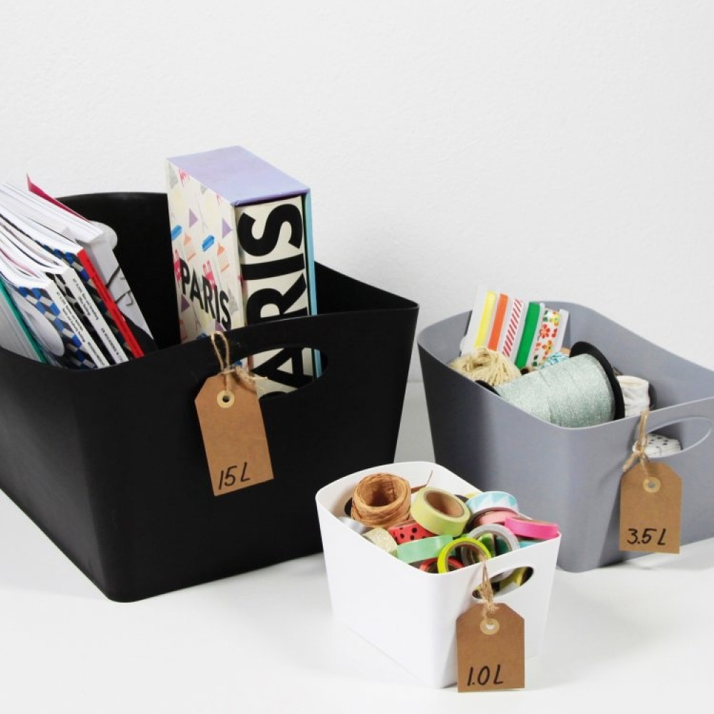 Förvaringskorg, KOZIOL BOXXX ORGANIC SMALL 13 x 19 x H 11 cm, Ljusgrön. i gruppen Förvaring / Städförvaring och sopsortering / Städkorgar hos SmartaSaker.se (40770)