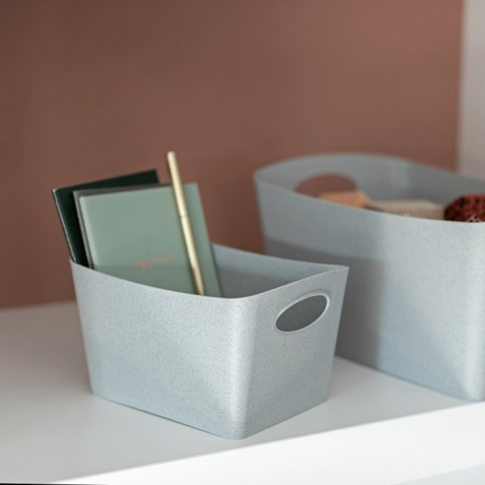 Förvaringskorg, KOZIOL BOXXX ORGANIC SMALL 13 x 19 x H 11 cm, Ljusgrön. i gruppen Förvaring / Städförvaring och sopsortering / Städkorgar hos SmartaSaker.se (40770)