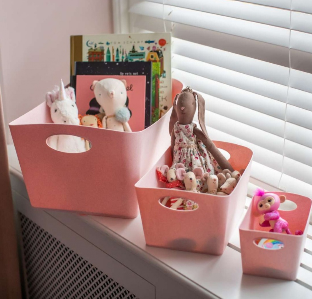 Förvaringskorg, KOZIOL BOXXX ECO MEDIUM, 20 x 30 x H 15 cm, Vit i gruppen Förvaring / Städförvaring och sopsortering / Städkorgar hos SmartaSaker.se (40771)
