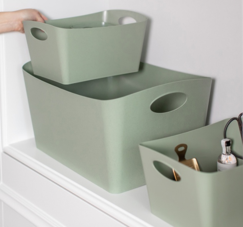 Förvaringskorg, KOZIOL BOXXX ECO MEDIUM, 20 x 30 x H 15 cm, Vit i gruppen Förvaring / Städförvaring och sopsortering / Städkorgar hos SmartaSaker.se (40771)