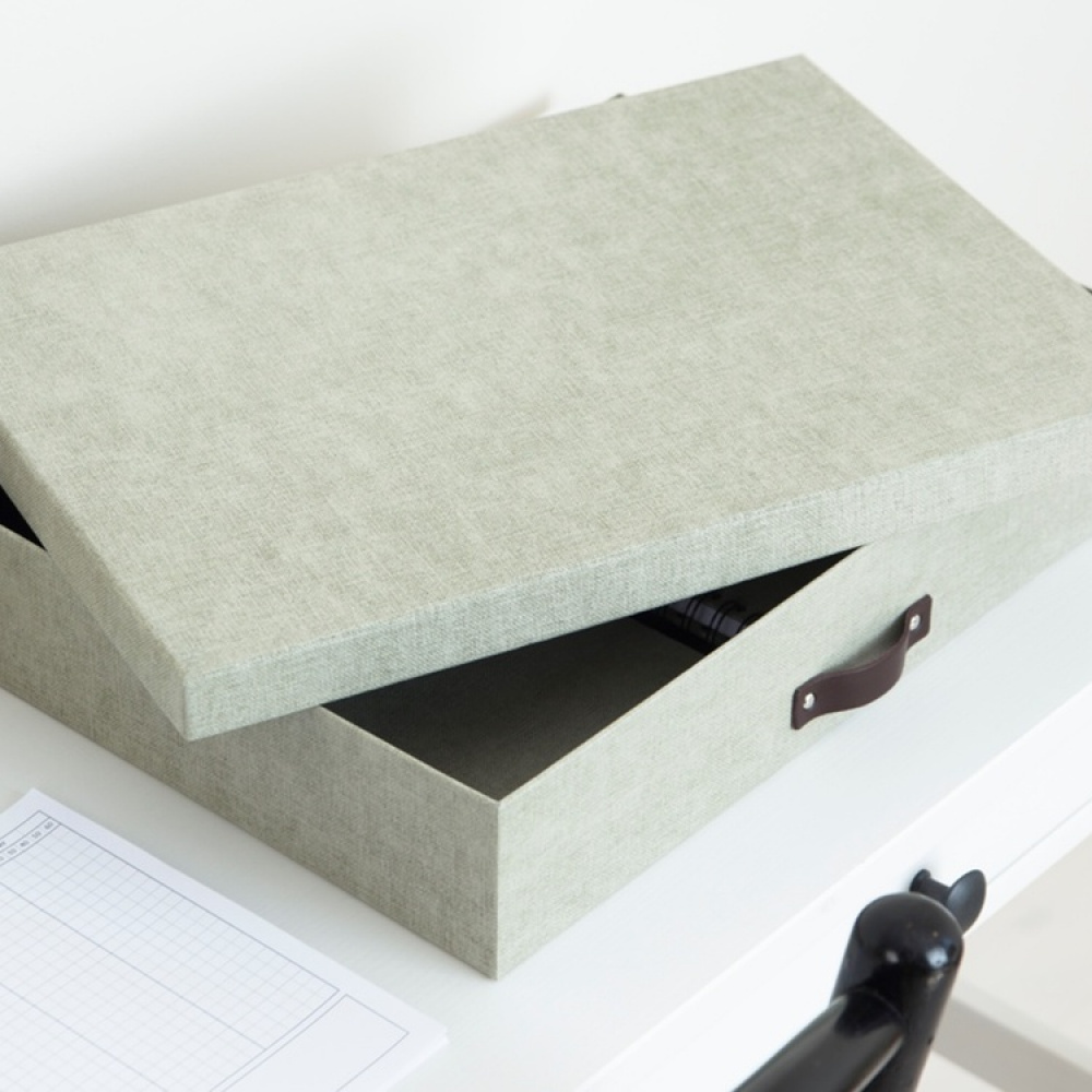 Förvaringslåda A3, BIGSO SVERKER CANVAS,, 43,5 x 31 x H 8,5 cm, Beige i gruppen Förvaring / Förvaringslådor / BigSo förvaringslådor hos SmartaSaker.se (40781)