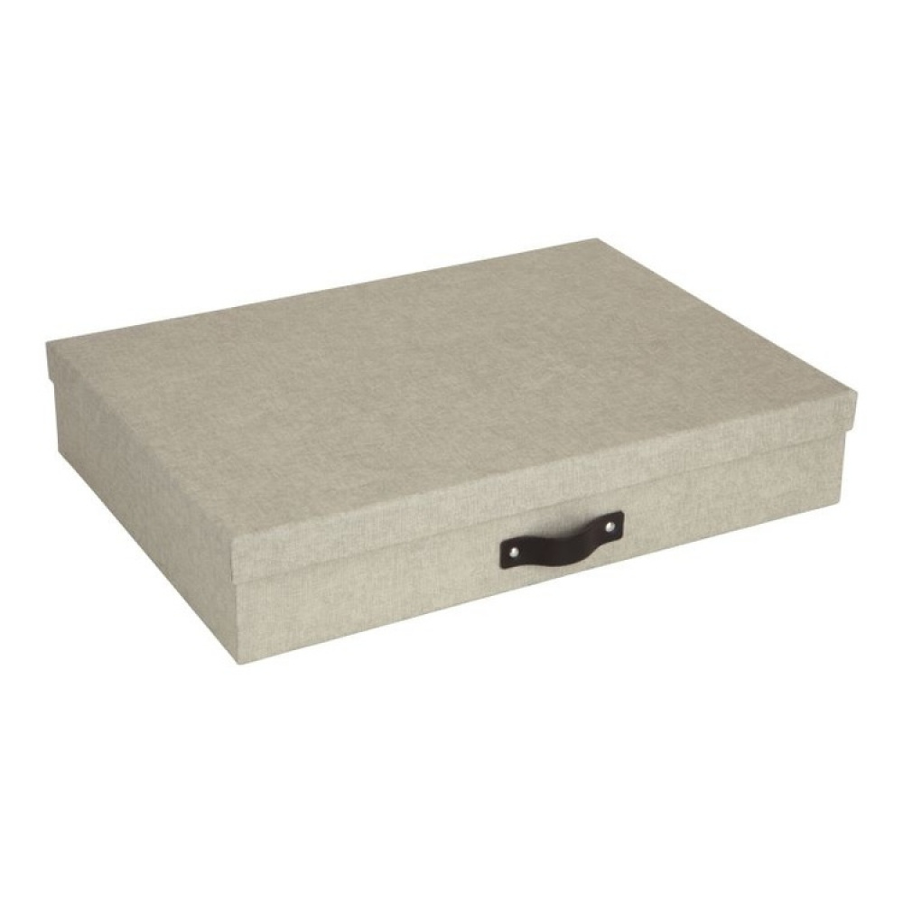 Förvaringslåda A3, BIGSO SVERKER CANVAS,, 43,5 x 31 x H 8,5 cm, Beige i gruppen Förvaring / Förvaringslådor / BigSo förvaringslådor hos SmartaSaker.se (40781)