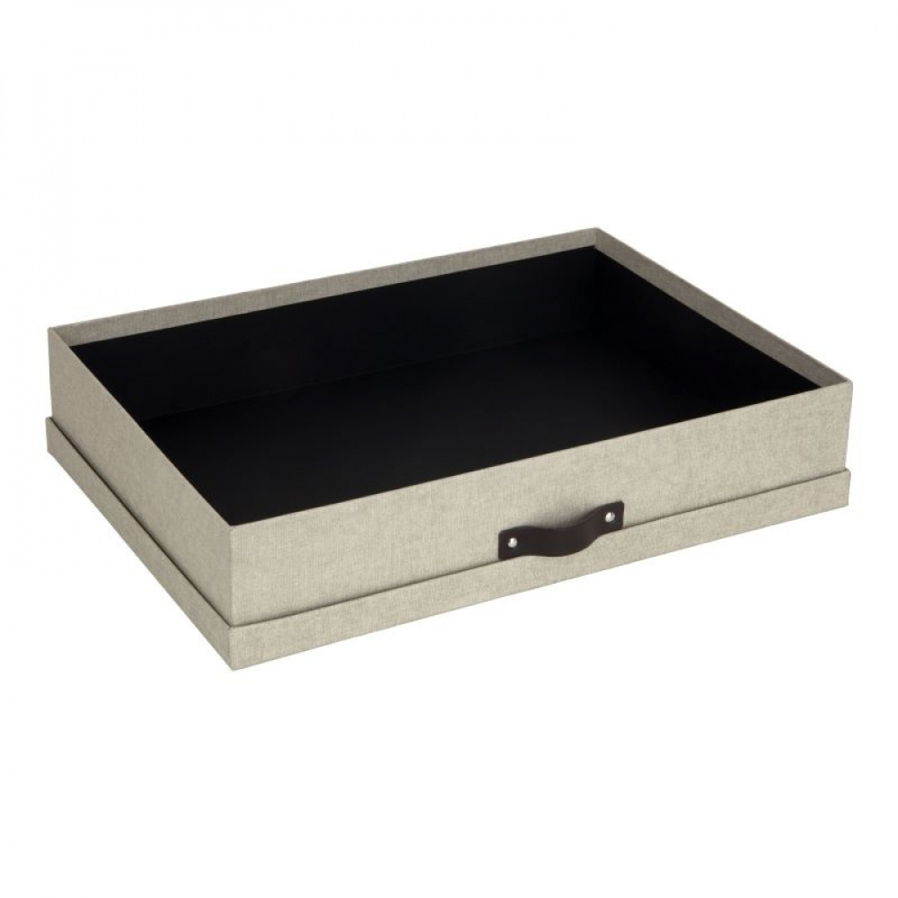 Förvaringslåda A3, BIGSO SVERKER CANVAS,, 43,5 x 31 x H 8,5 cm, Beige i gruppen Förvaring / Förvaringslådor / BigSo förvaringslådor hos SmartaSaker.se (40781)