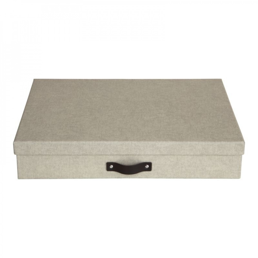 Förvaringslåda A3, BIGSO SVERKER CANVAS,, 43,5 x 31 x H 8,5 cm, Beige i gruppen Förvaring / Förvaringslådor / BigSo förvaringslådor hos SmartaSaker.se (40781)