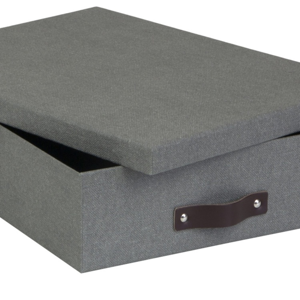 Förvaringslåda A4+, BIGSO OSKAR CANVAS, 35 x 26 x H 8,5 cm i gruppen Förvaring / Förvaringslådor / BigSo förvaringslådor hos SmartaSaker.se (40785)