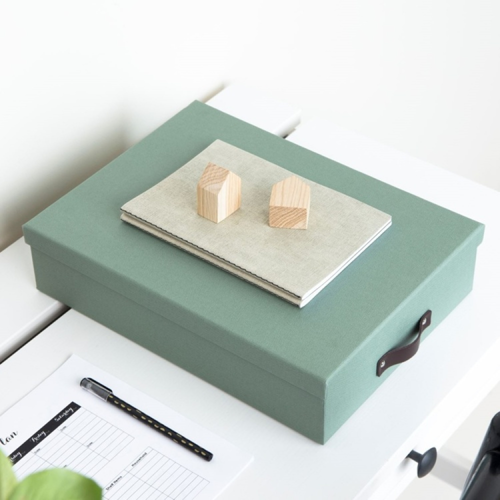 Förvaringslåda A4+, BIGSO OSKAR CANVAS, 35 x 26 x H 8,5 cm i gruppen Förvaring / Förvaringslådor / BigSo förvaringslådor hos SmartaSaker.se (40785)