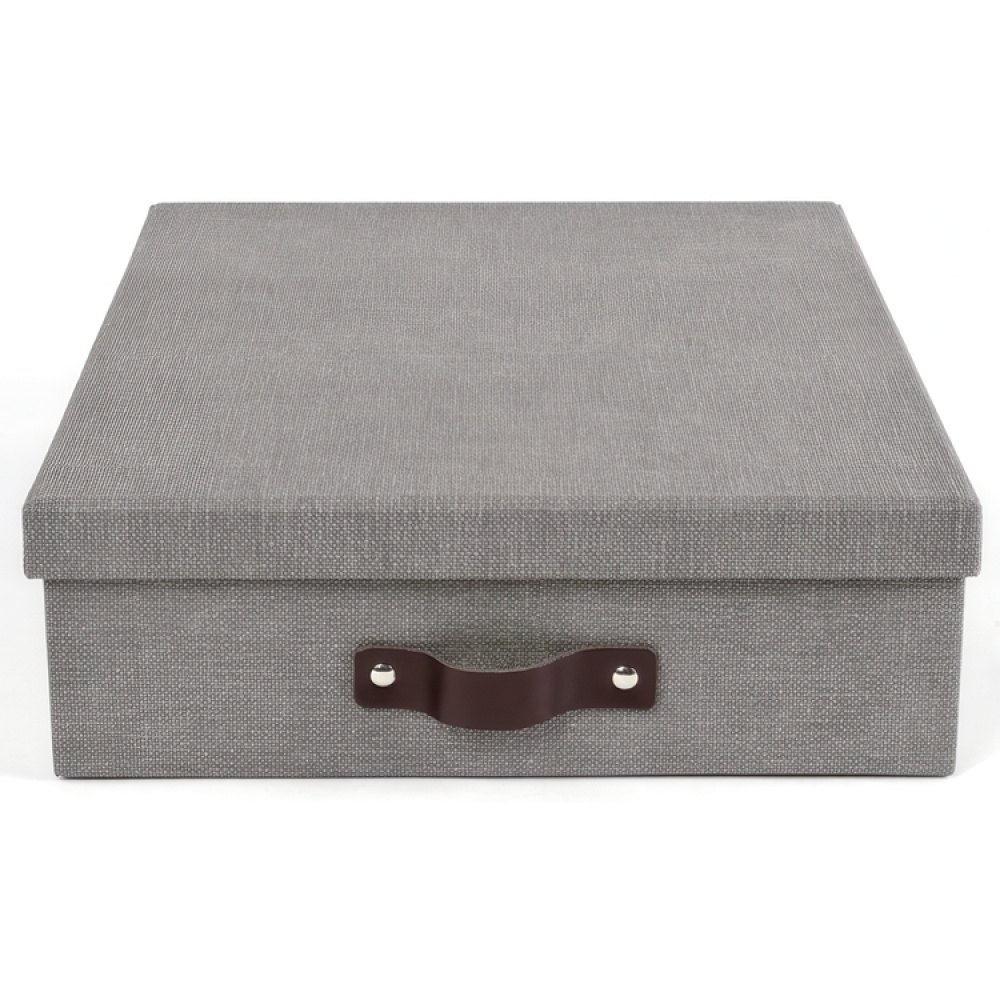 Förvaringslåda A4+, BIGSO OSKAR CANVAS, 35 x 26 x H 8,5 cm i gruppen Förvaring / Förvaringslådor / BigSo förvaringslådor hos SmartaSaker.se (40785)